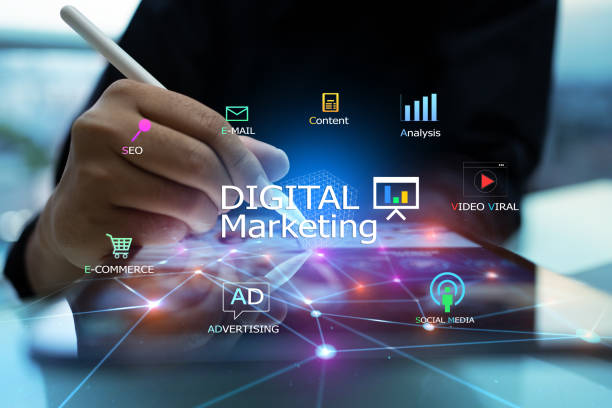 Close-up of business man using digital tablet